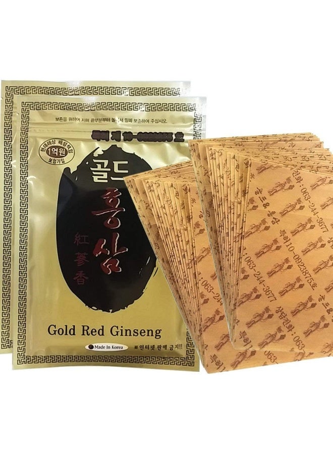 LENITH Korean Red Ginseng Patch Powerstrip Energy Pain Relief - 40 Patches - Image 1